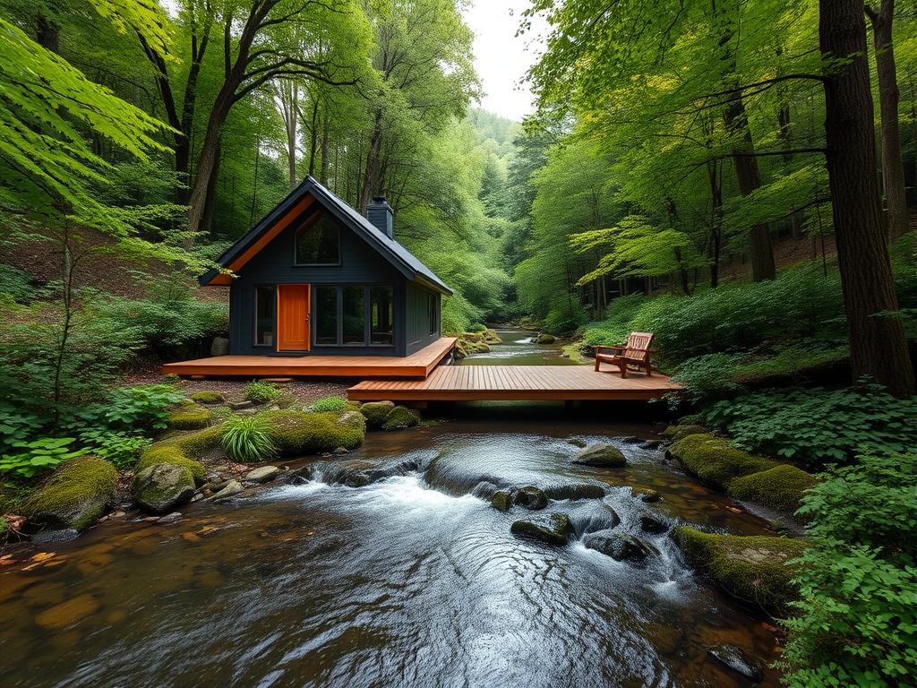 Dere kenarı ev