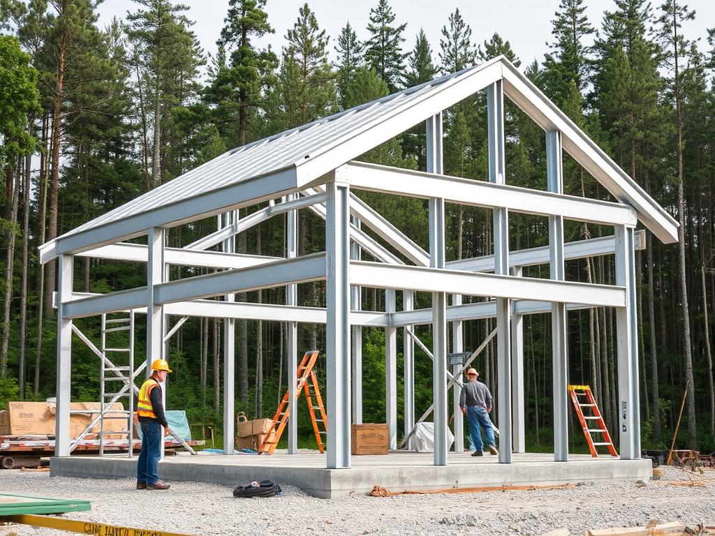 Karkas çelik inşaat aşaması